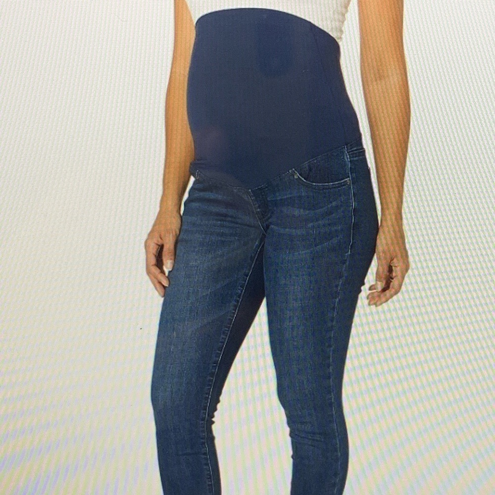 Ingrid & Isabel Maternity Jeans Size 2/26R Skinny Entubado Crossover Panel Denim